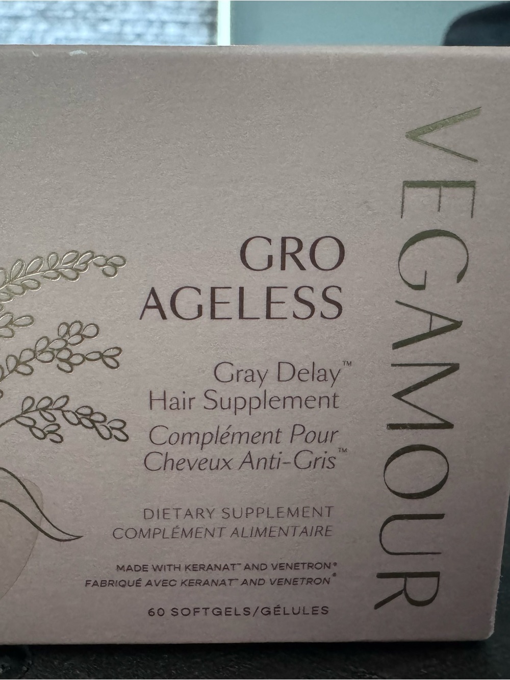 Vegamour GRO AGELESS Gray Delay Hair Supplement - Blush Pink